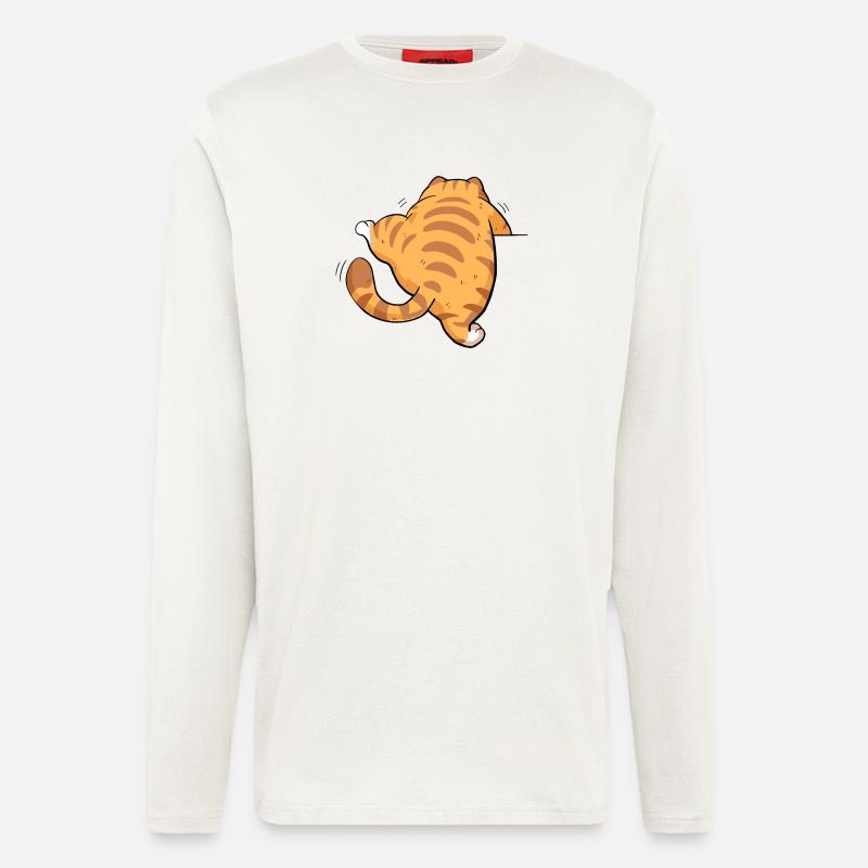 Back view tabby kitten - Longsleeve - made by SPREAD - OFF WHITE