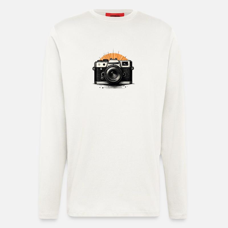 Retro Camera Sunburst - Longsleeve - made by SPREAD - OFF WHITE