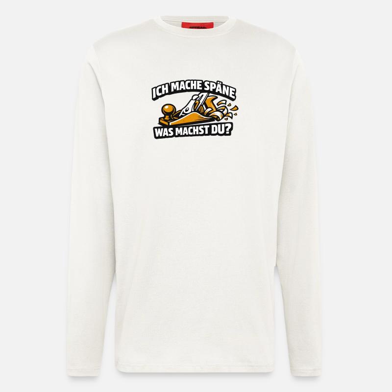 Ich mache Späne Was Machst Du - Langarmshirt - made by SPREAD  - OFF WHITE