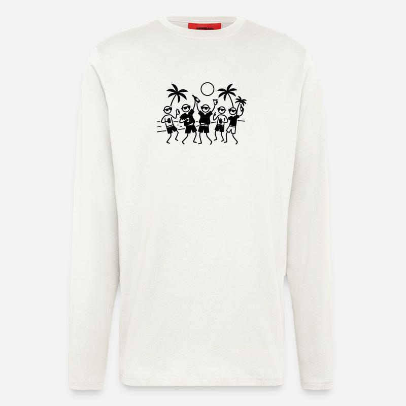 Party Gruppe Strand - Langarmshirt - made by SPREAD  - OFF WHITE
