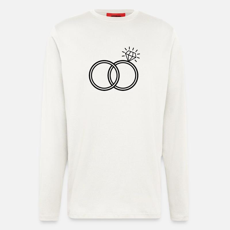 Diamantring - Langarmshirt - made by SPREAD  - OFF WHITE