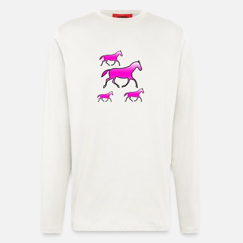 Pferde - Langarmshirt - made by SPREAD  - OFF WHITE