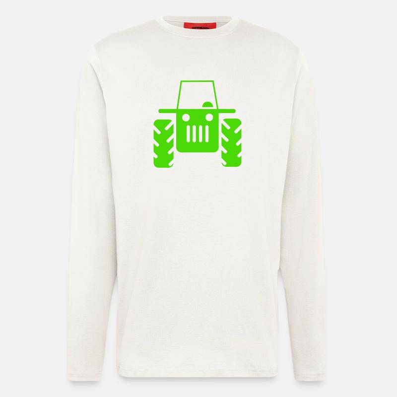Retro Traktor  - Langarmshirt - made by SPREAD  - OFF WHITE