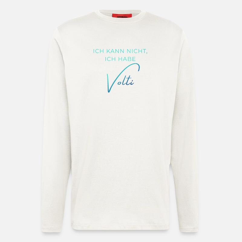 Voltigieren Training: Lustiger Volti Spruch - Langarmshirt - made by SPREAD  - OFF WHITE