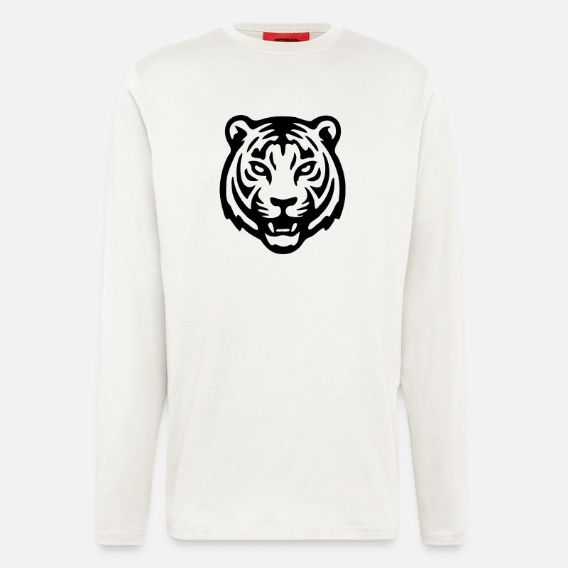 tiger head - Longsleeve - made by SPREAD - OFF WHITE
