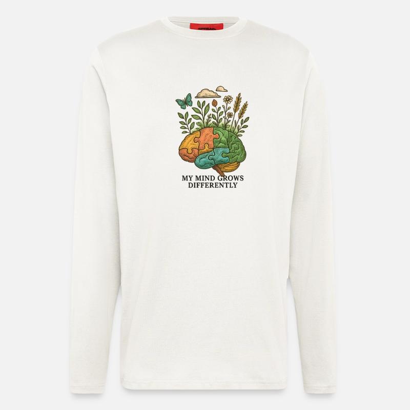 Brain grows differently - Longsleeve - made by SPREAD  - OFF WHITE