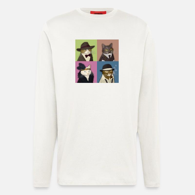 Dapper Cats Quartet - Longsleeve - made by SPREAD - OFF WHITE