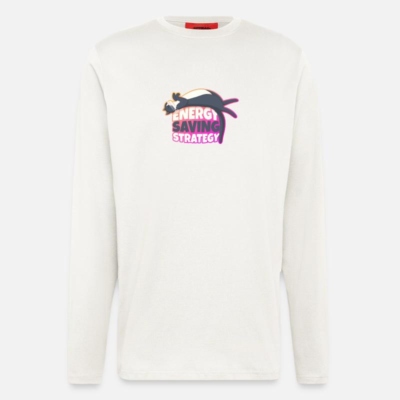 Energy Saving Strategy Cat - Longsleeve - made by SPREAD  - OFF WHITE