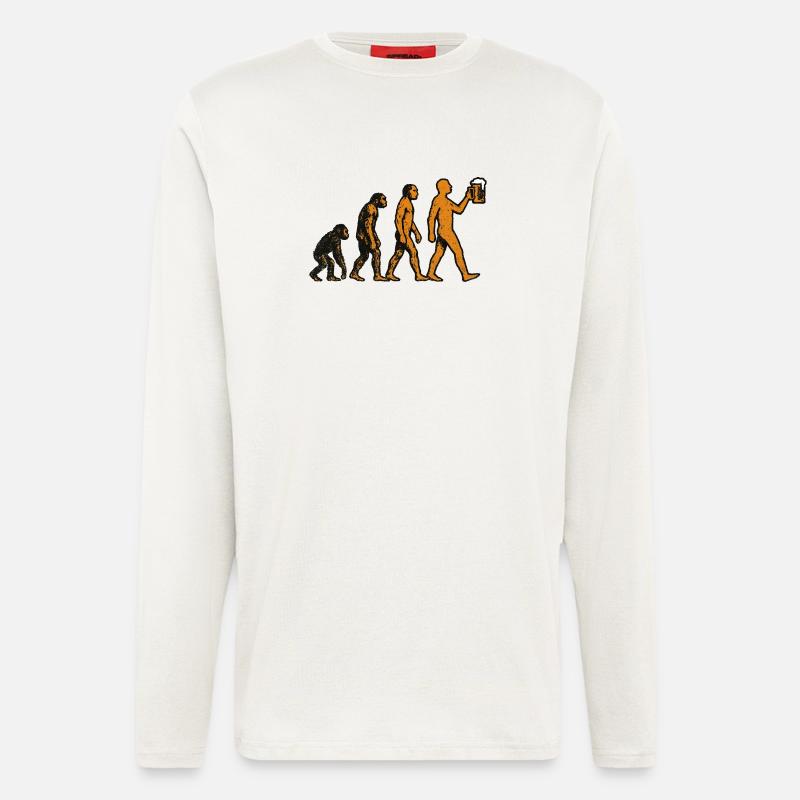 Evolution Beer - Longsleeve - made by SPREAD - OFF WHITE