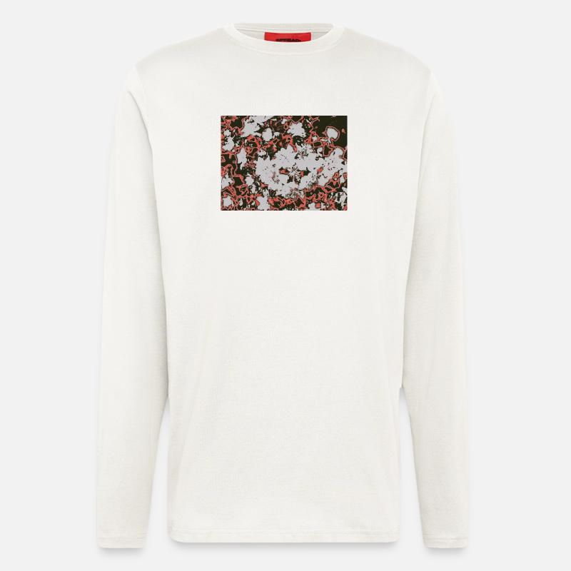 Red Nebula Abstract Pattern - Longsleeve - made by SPREAD  - OFF WHITE
