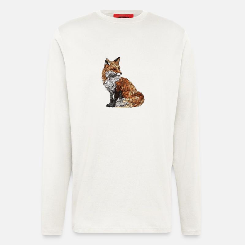 Fuchs - Langarmshirt - made by SPREAD - OFF WHITE