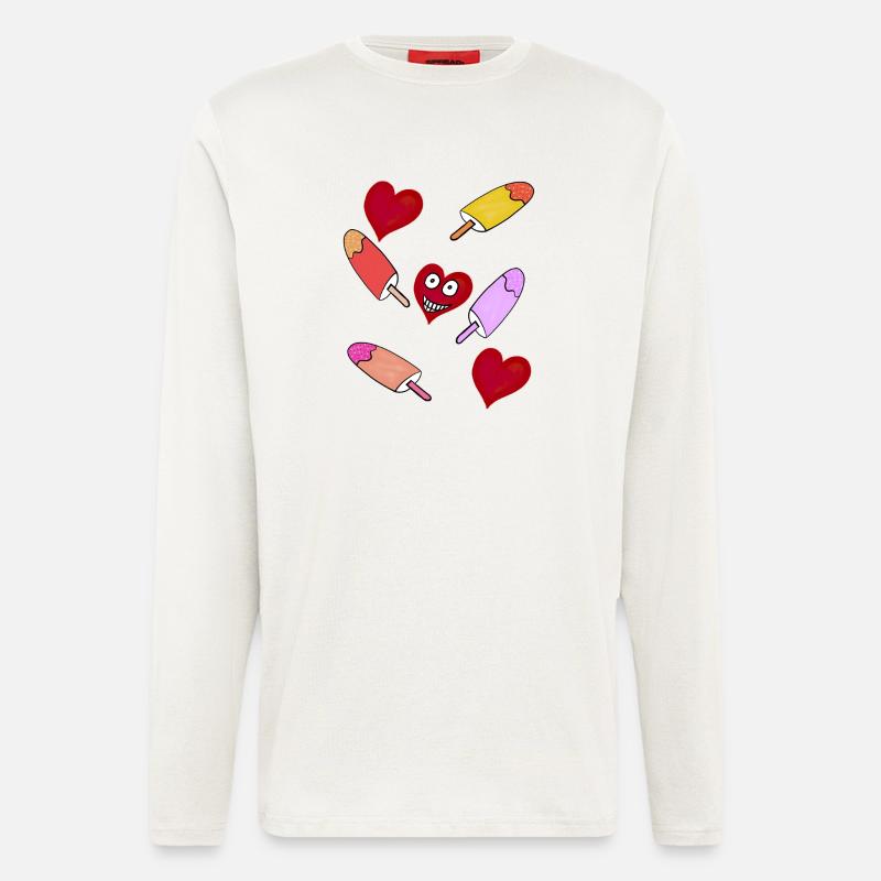 Eis Eiskrem Eiscreme Kinder - Langarmshirt - made by SPREAD - OFF WHITE