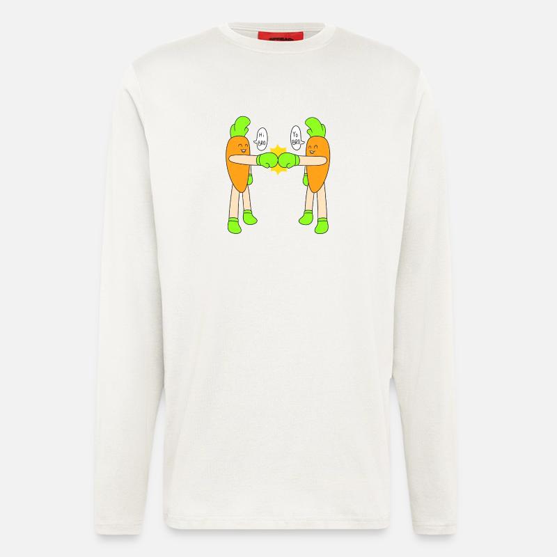 Karottenfauststoß - Langarmshirt - made by SPREAD - OFF WHITE