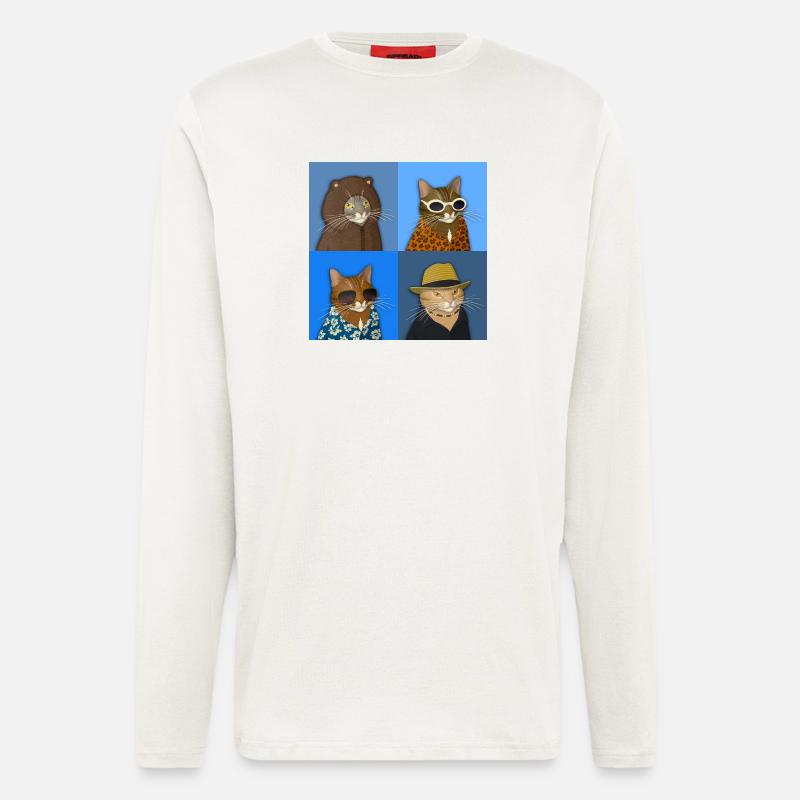 Getigerte Katzensorte - Langarmshirt - made by SPREAD  - OFF WHITE