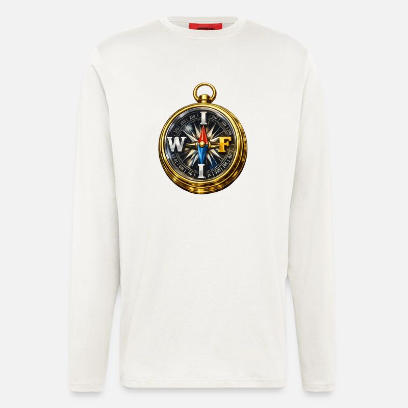 Compass with WIFI - Longsleeve - made by SPREAD - OFF WHITE