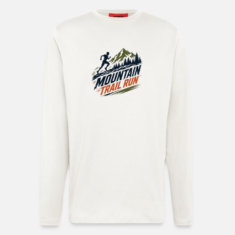 Mountain Trail Run - Langarmshirt - made by SPREAD - OFF WHITE