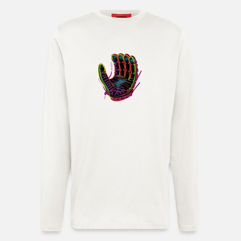 Gant de baseball Synthwave - Manches longues bio décontracté fabriqué en UE - OFF WHITE