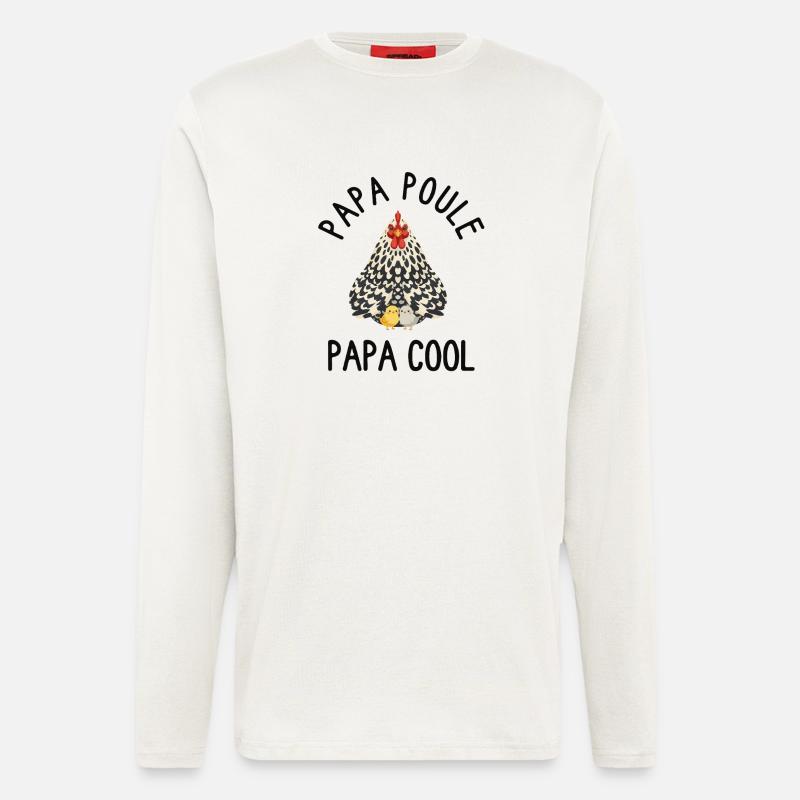 Daddy Hen Cool Daddy - Langarmshirt - made by SPREAD - OFF WHITE