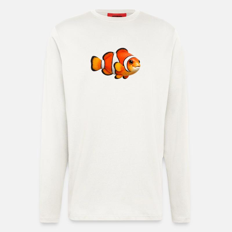 Clownfisch Meeresfisch Bunt - Langarmshirt - made by SPREAD - OFF WHITE