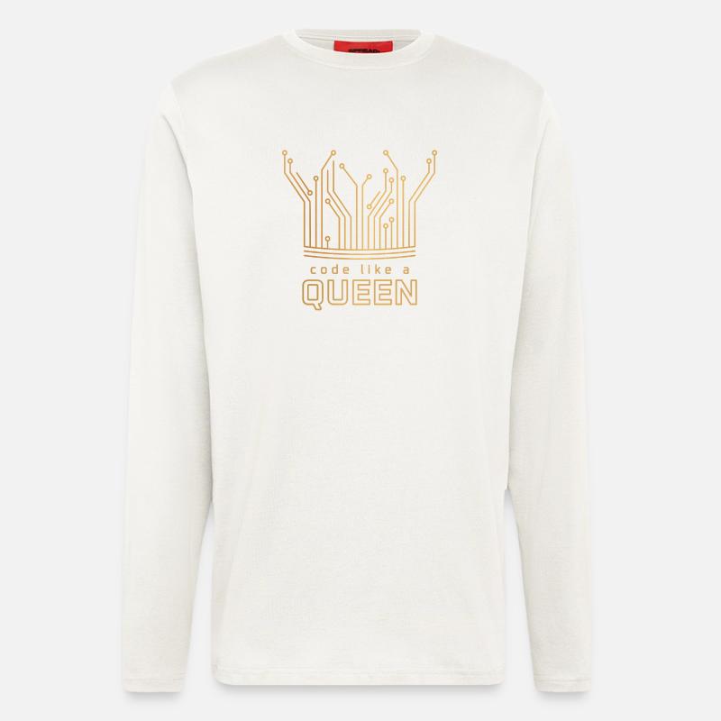 Code Like a Queen - Longsleeve - made by SPREAD  - OFF WHITE