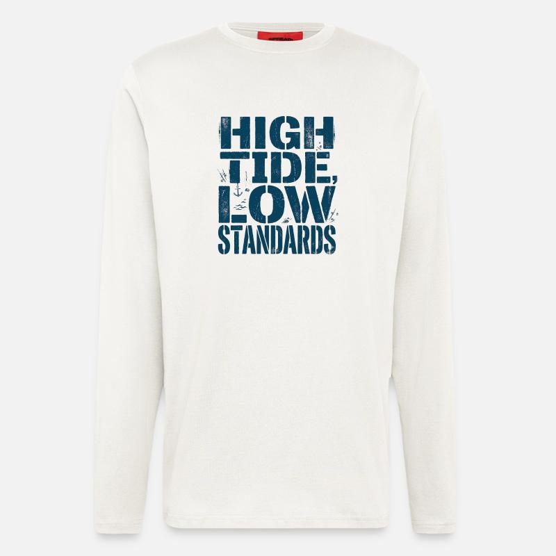 High Tide Low Standards - Longsleeve - made by SPREAD - OFF WHITE
