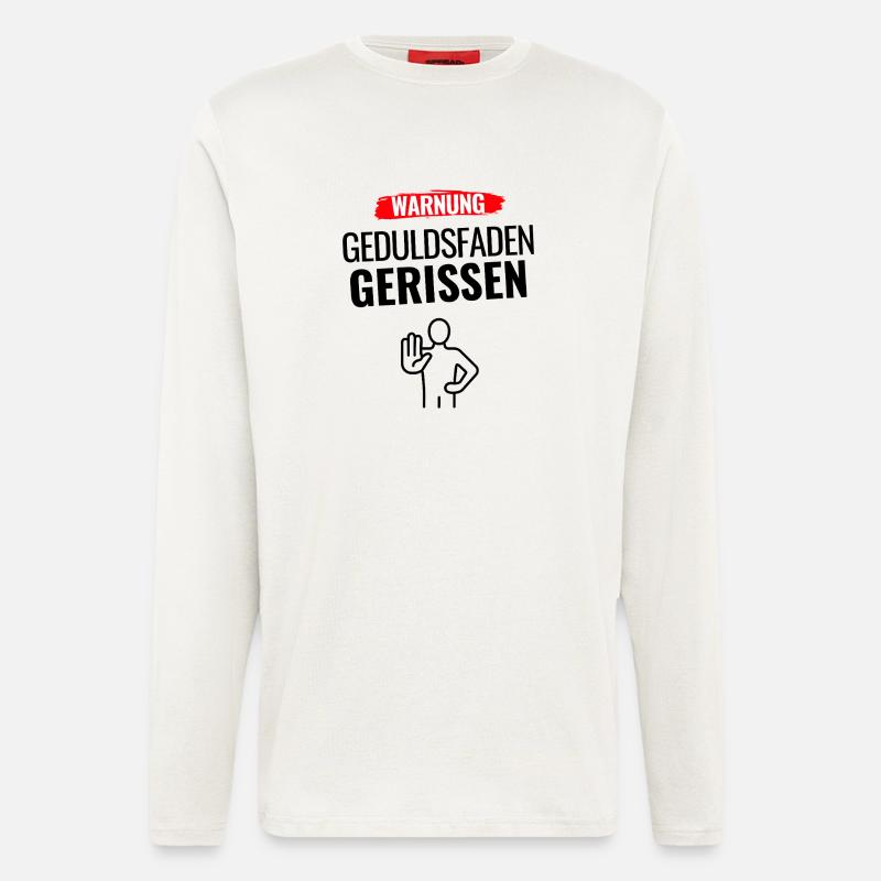 Warnung Humor Statement - Langarmshirt - made by SPREAD  - OFF WHITE