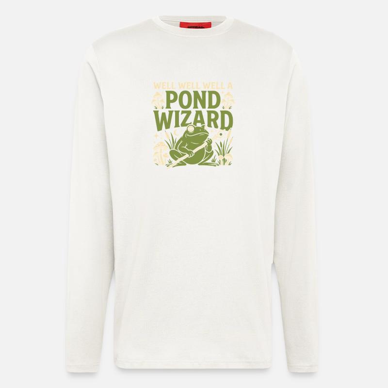 Frog Wizard Frog Magic Frog - Longsleeve - made by SPREAD - OFF WHITE