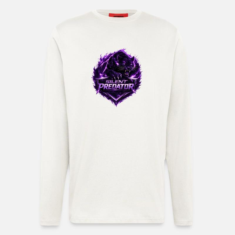 Silent Predator Panther Emblem - Langarmshirt - made by SPREAD  - OFF WHITE