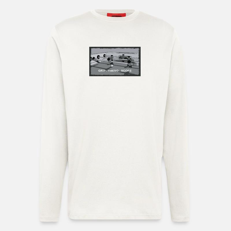 Foosball – Grip, Timing, Goal - Longsleeve - made by SPREAD  - OFF WHITE