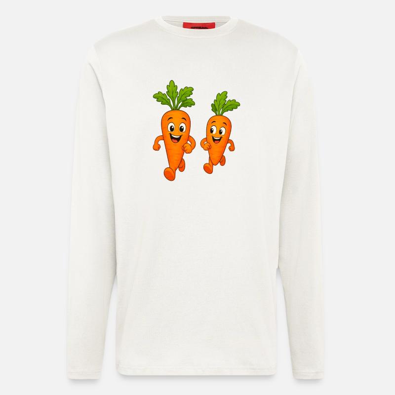 Carrots while jogging - Longsleeve - made by SPREAD - OFF WHITE