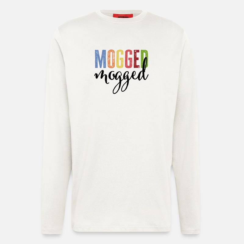 mogged - Langarmshirt - made by SPREAD - OFF WHITE