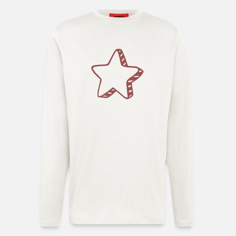 Rustic Doodle Star - Langarmshirt - made by SPREAD  - OFF WHITE