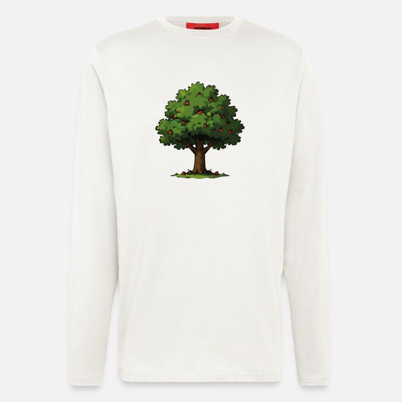 Apple tree in forest style - Longsleeve - made by SPREAD - OFF WHITE