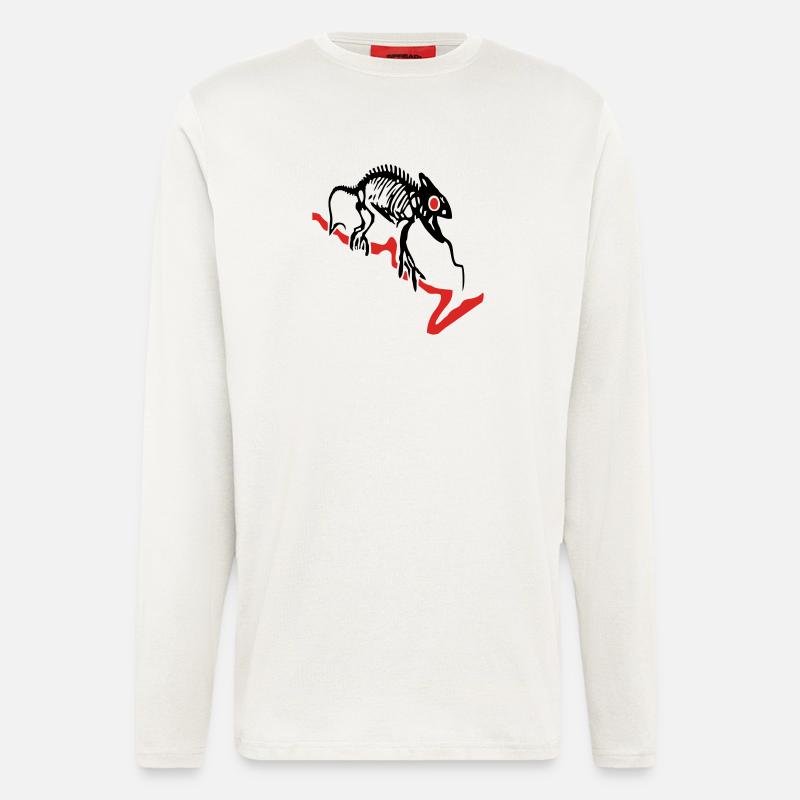 Gecko, Eidechse, Computer - Langarmshirt - made by SPREAD  - OFF WHITE