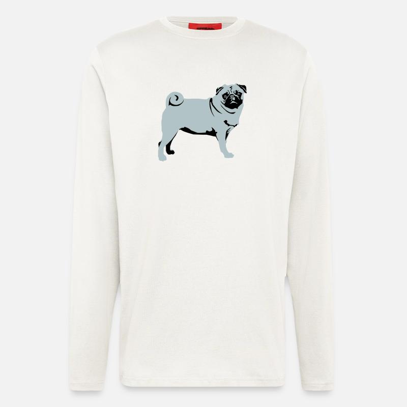 Mops - Langarmshirt - made by SPREAD  - OFF WHITE