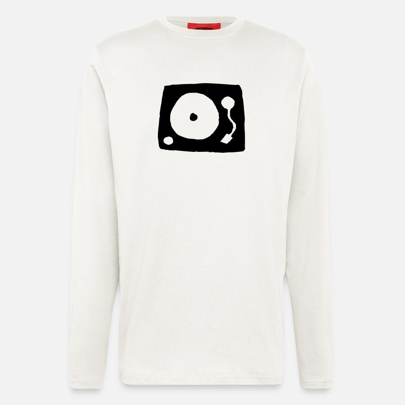 Plattenspieler - Langarmshirt - made by SPREAD  - OFF WHITE