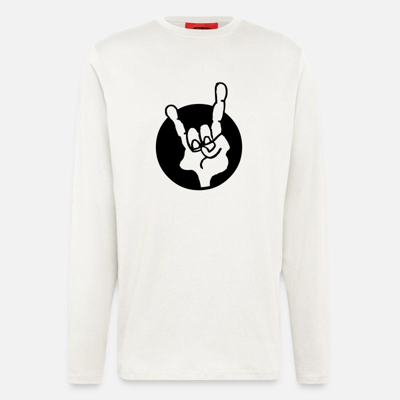 Hand rock - Langarmshirt - made by SPREAD  - OFF WHITE
