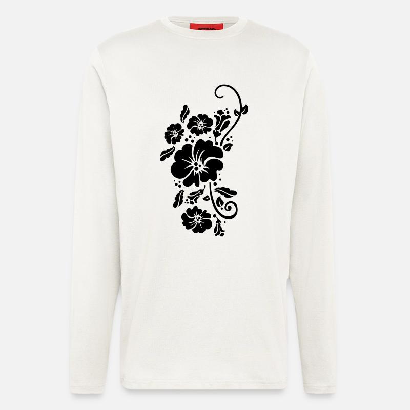 floral flower blumen sommer - Langarmshirt - made by SPREAD  - OFF WHITE