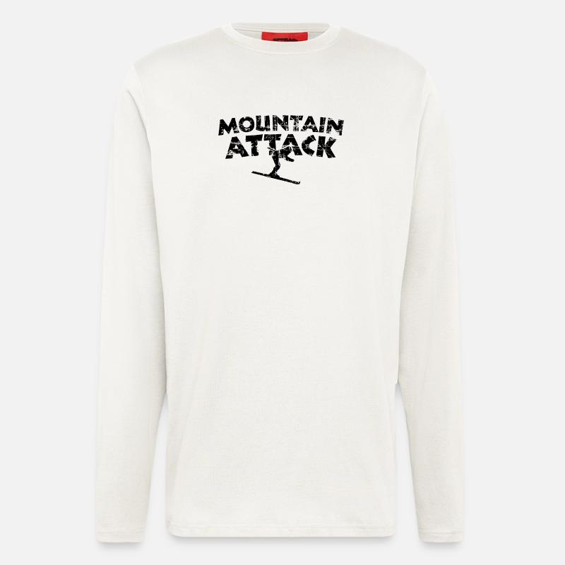 MOUNTAIN ATTACK Wintersport Ski Design - Langarmshirt - made by SPREAD  - OFF WHITE