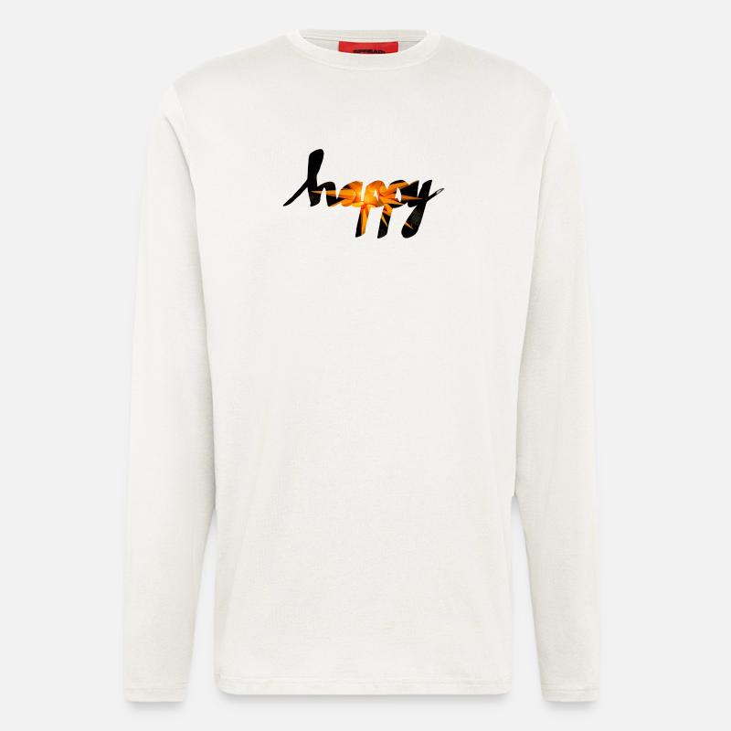 glücklich - Langarmshirt - made by SPREAD  - OFF WHITE