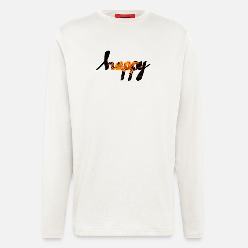 glücklich - Langarmshirt - made by SPREAD - OFF WHITE