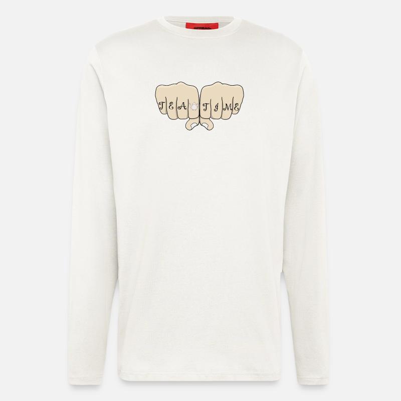 Knucle Cool Tea Time - Langarmshirt - made by SPREAD  - OFF WHITE