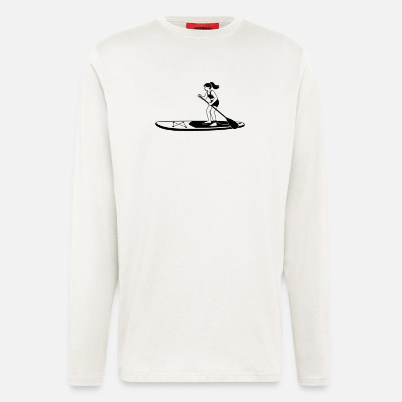 standup paddleboard - Longsleeve - made by SPREAD  - OFF WHITE
