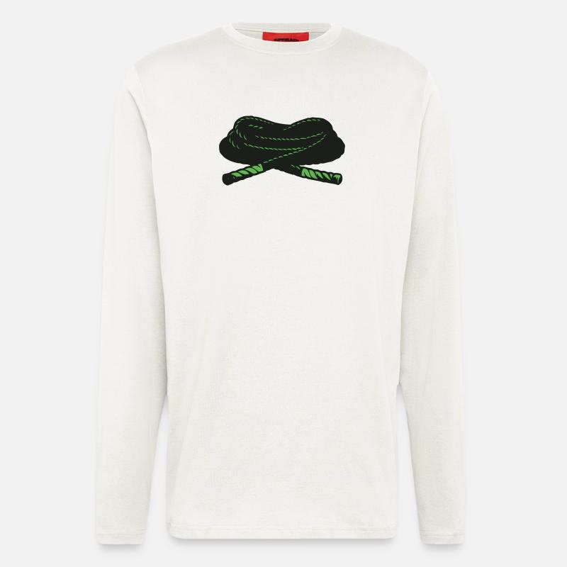 Battle Ropes Trainingsseil Icon - Langarmshirt - made by SPREAD - OFF WHITE