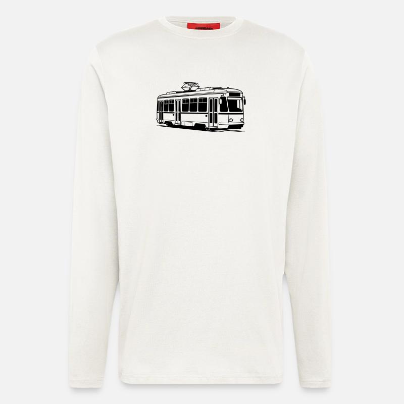 Tramway - Manches longues bio décontracté fabriqué en UE - OFF WHITE