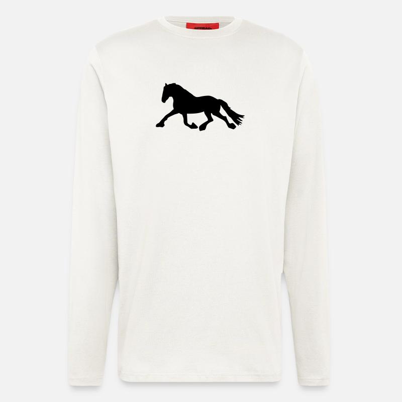 Ein laufendes Pferd - Langarmshirt - made by SPREAD  - OFF WHITE