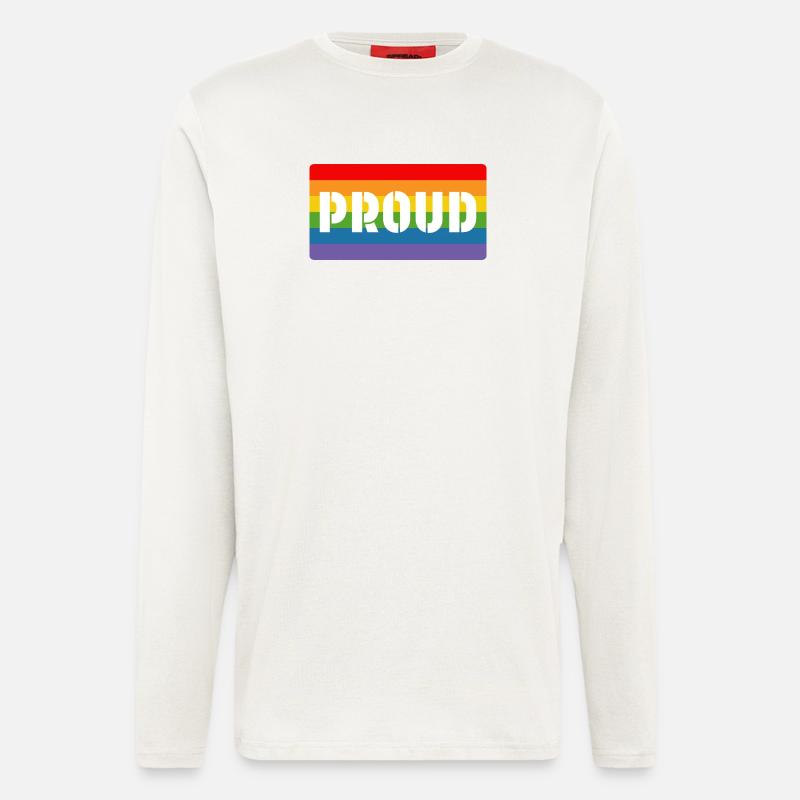 Rainbow proud - Langarmshirt - made by SPREAD  - OFF WHITE
