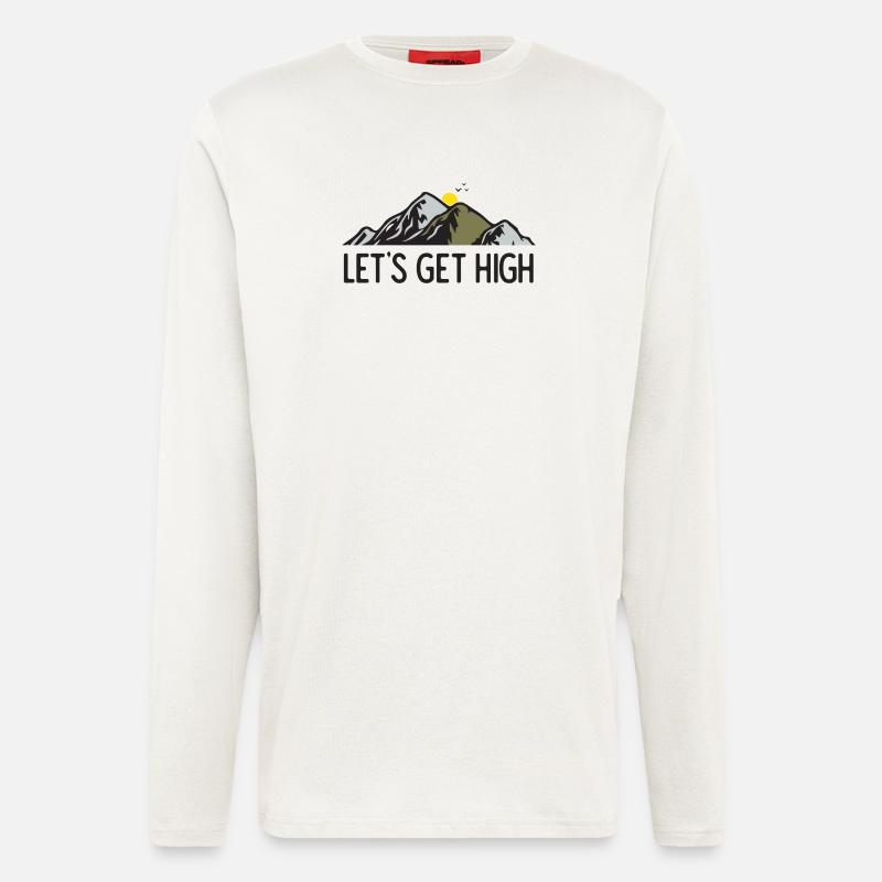 Mountains - Let's Get High - Longsleeve - made by SPREAD  - OFF WHITE