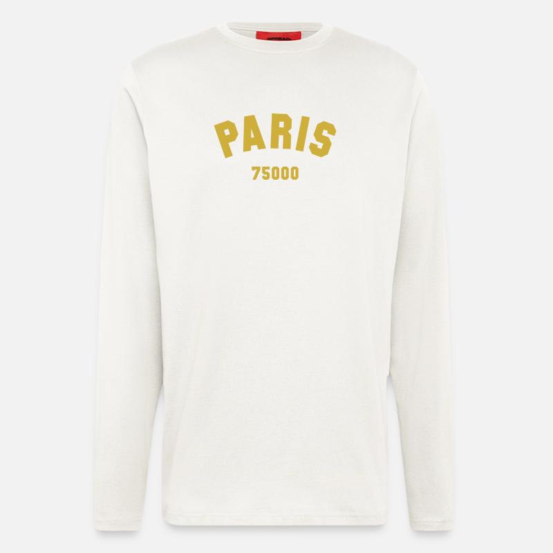 PARIS Postal code - Longsleeve - made by SPREAD  - OFF WHITE