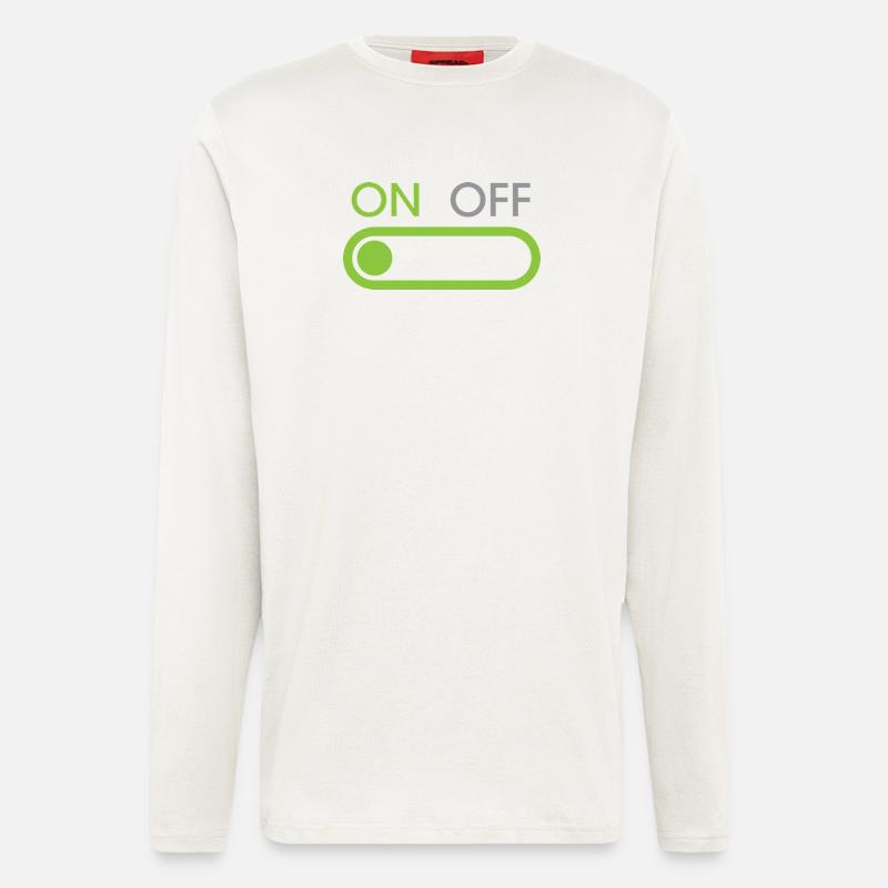on button - Streamer und Gamer - Langarmshirt - made by SPREAD  - OFF WHITE